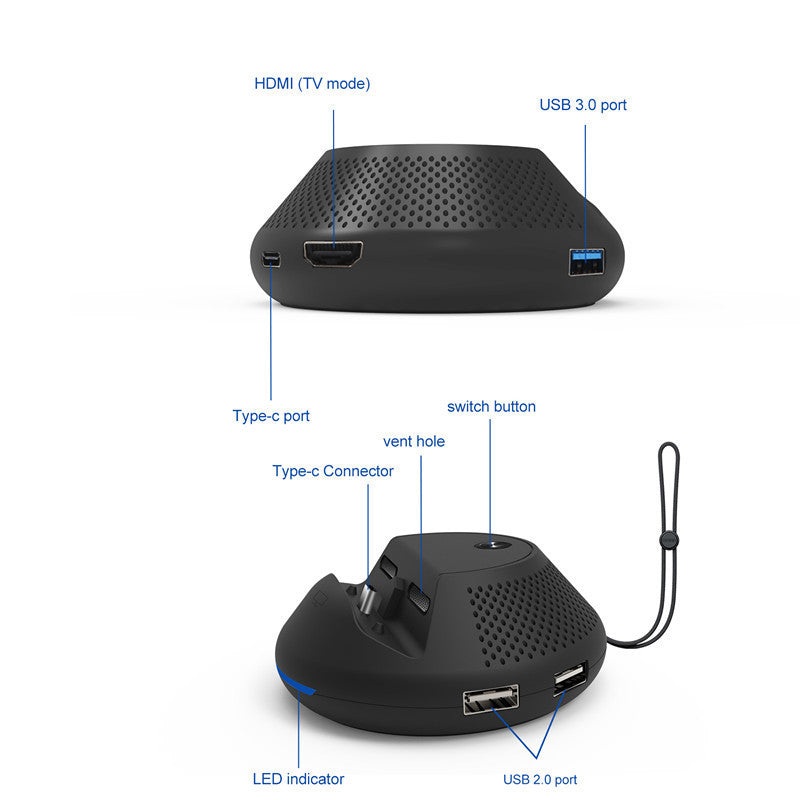 Round Cooling Portable Base For Game Console