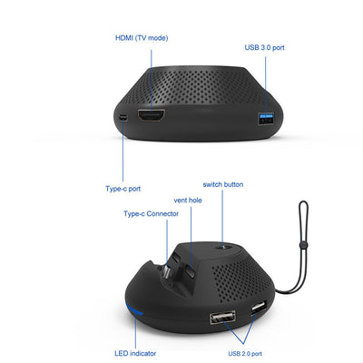 Round Cooling Portable Base For Game Console